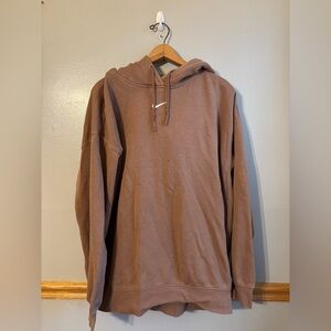 Nike center swoosh brown hoodie sweatshirt women’s large